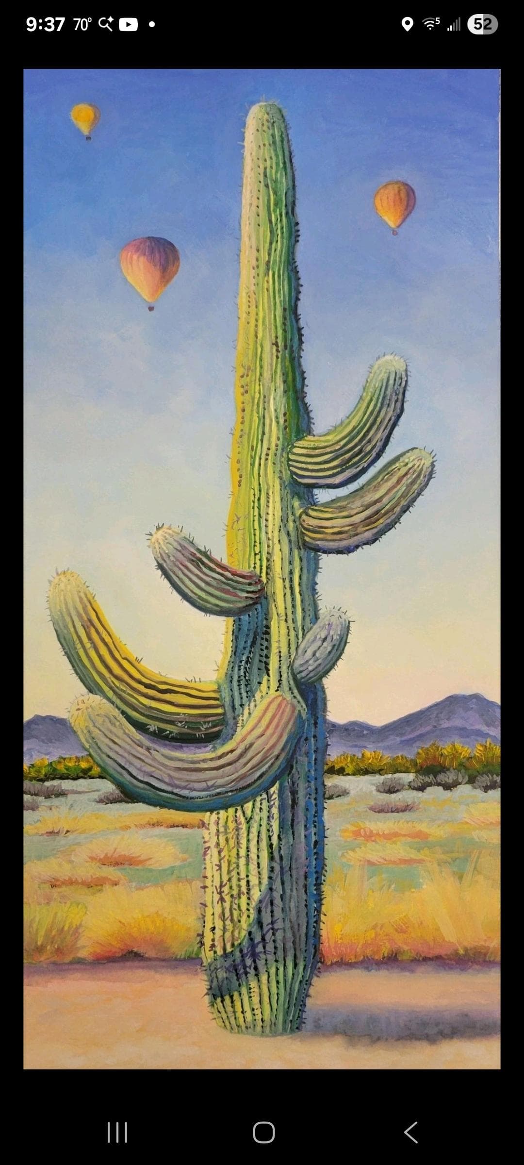 Hot Air — cactus series painting