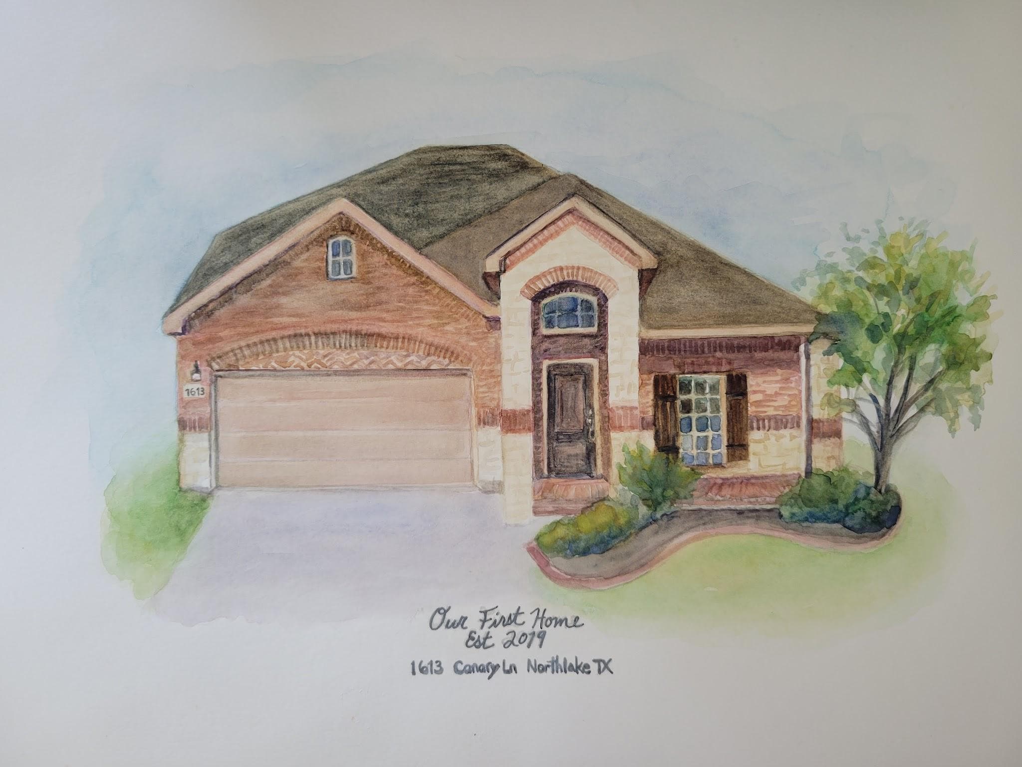 Custom house portrait example