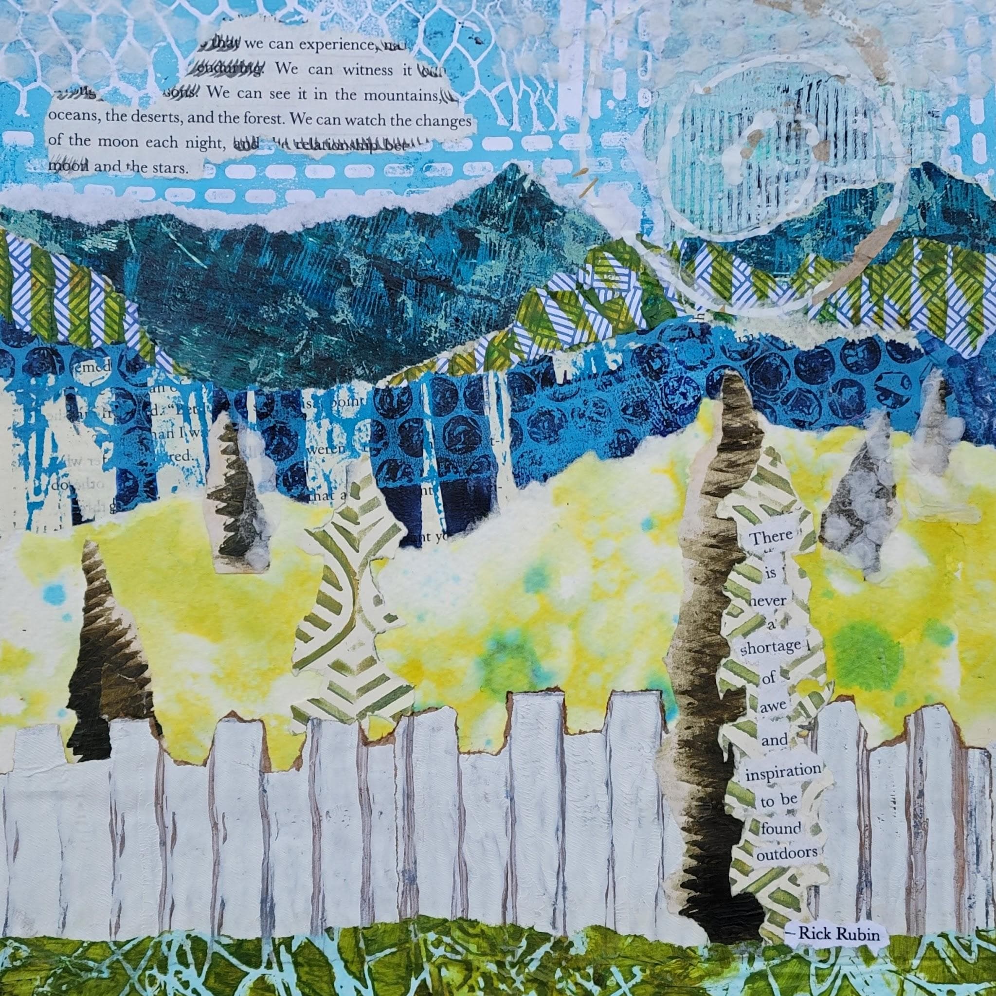 Seasonal Inspiration - mixed media collage