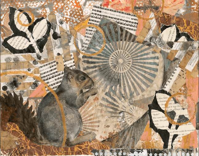 Seeds - mixed media collage